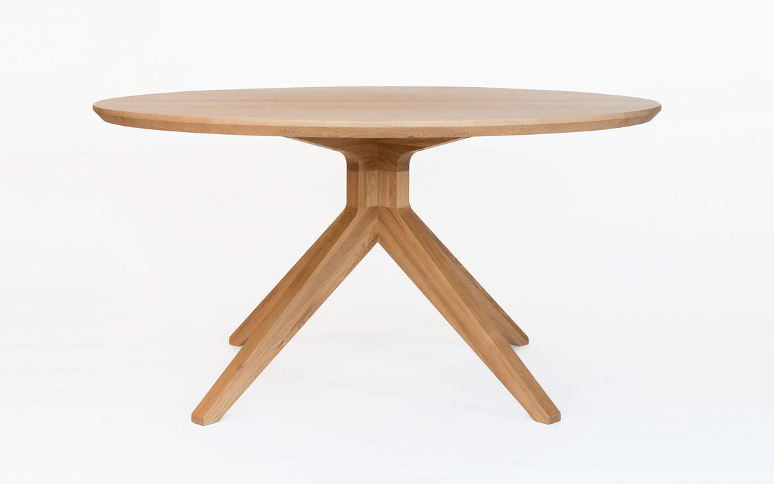 Cross round dining table