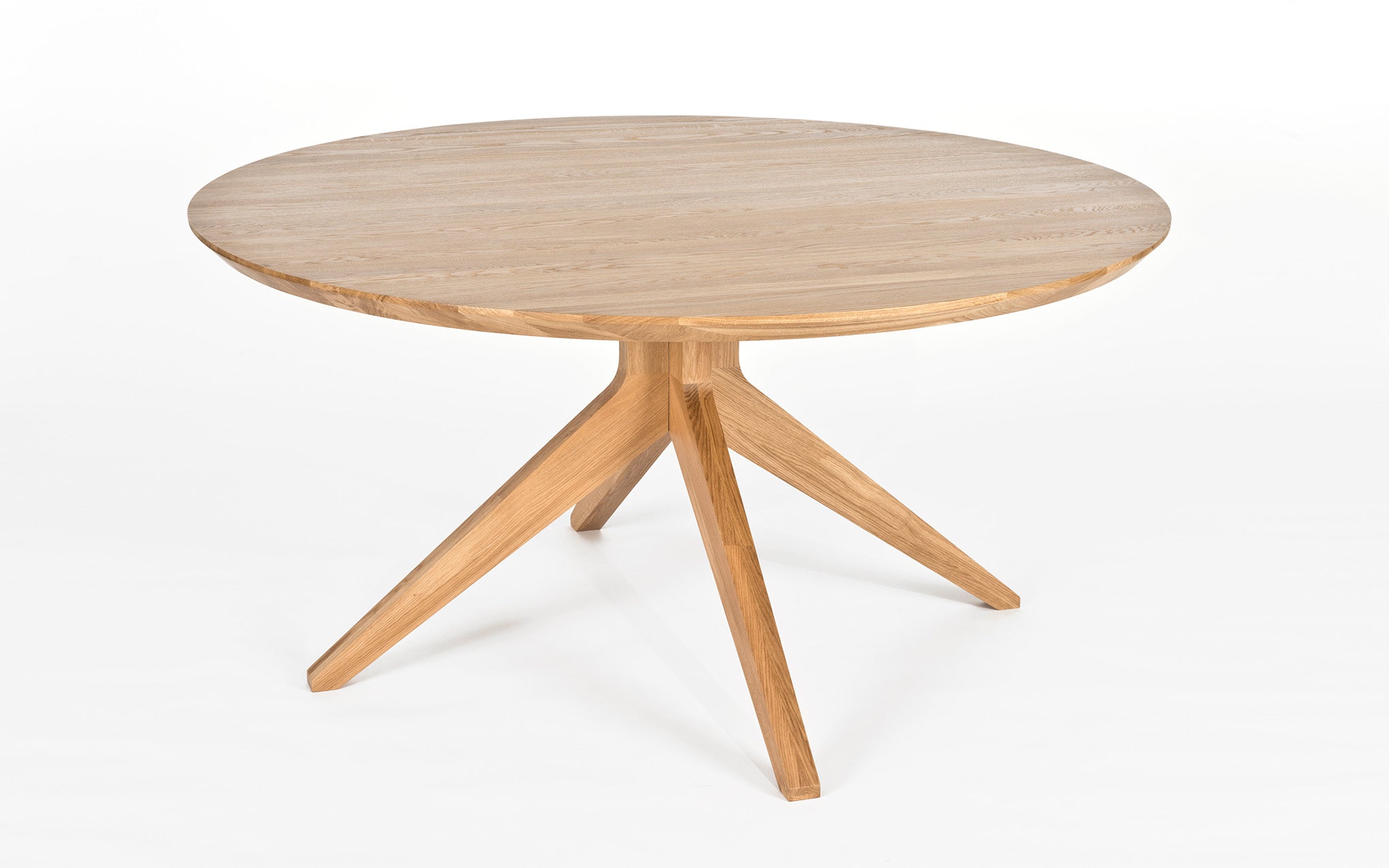 Cross round dining table