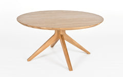 Cross round dining table