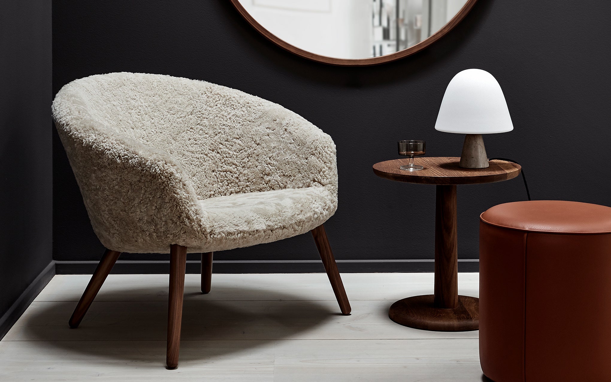 Ditzel lounge chair - sheepskin