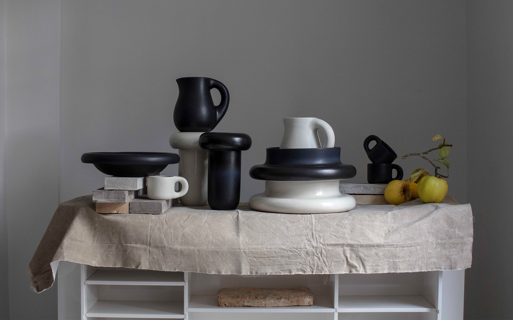 Dough wide bowl - charcoal