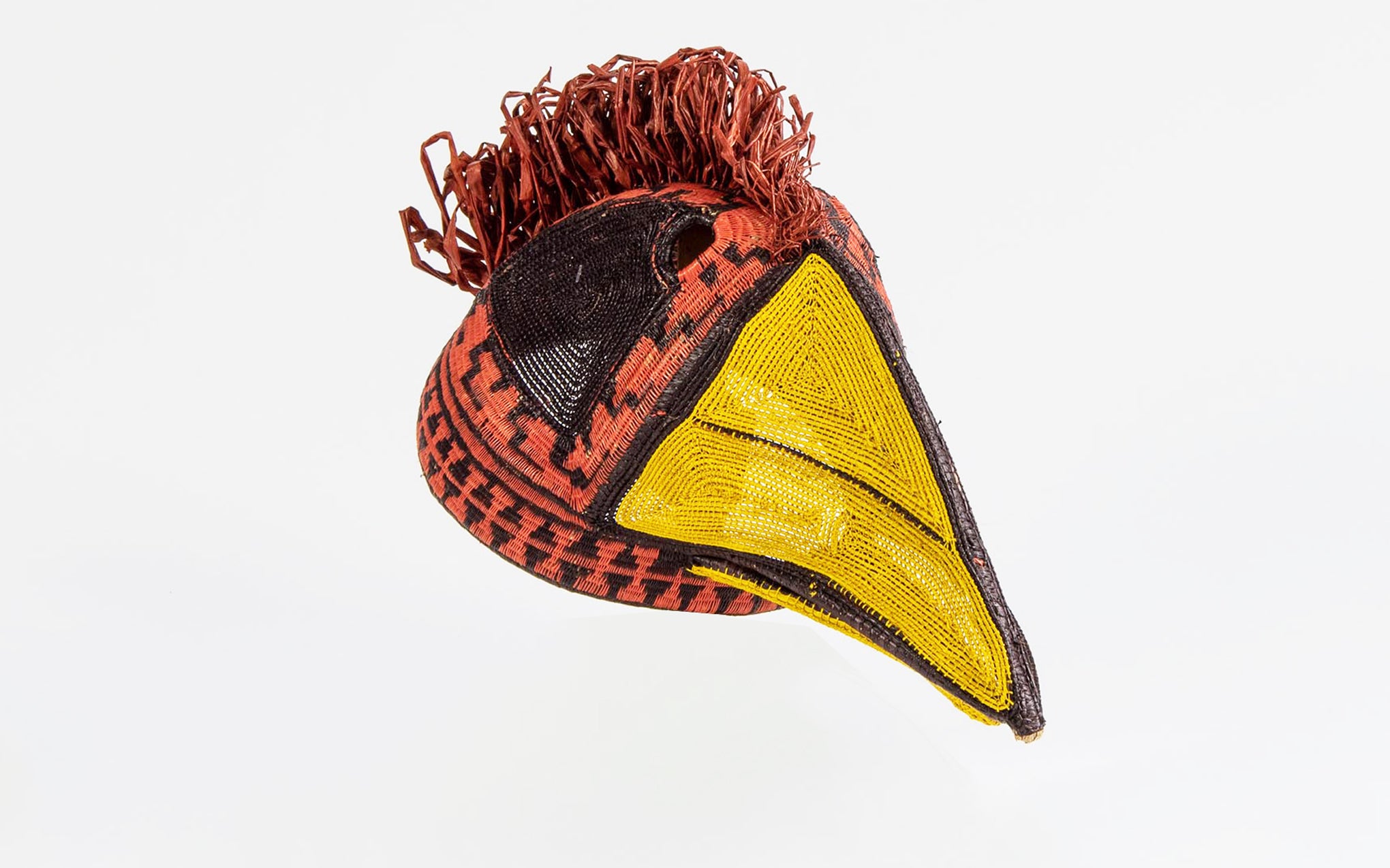 This item is a traditional Panamanian indigenous woven bird mask, Panamanian ceremonial bird mask by Ethic & Tropic | SCP main image 3