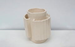 Facet vase No. 1 - cream