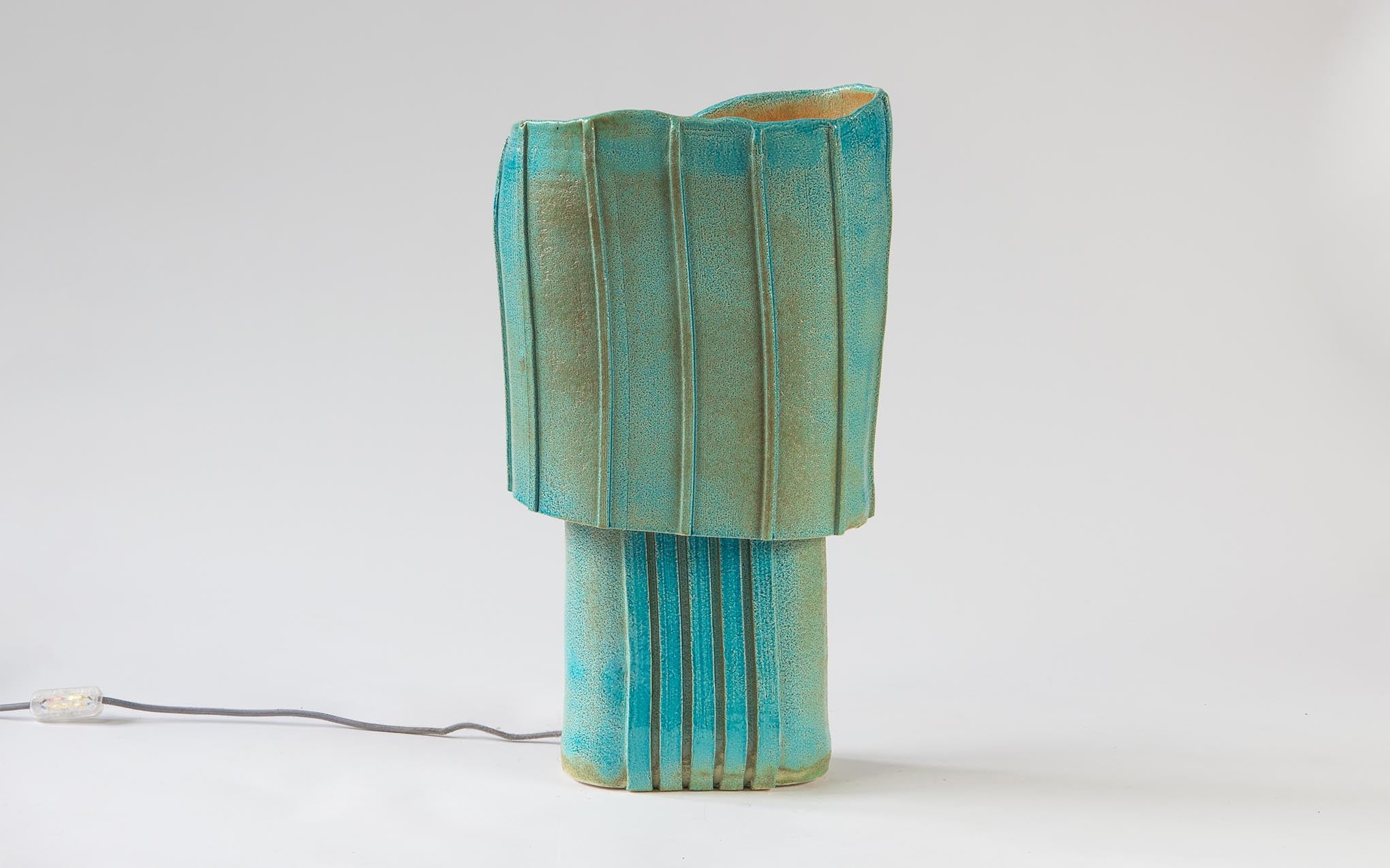 Rib table lamp - deep sea