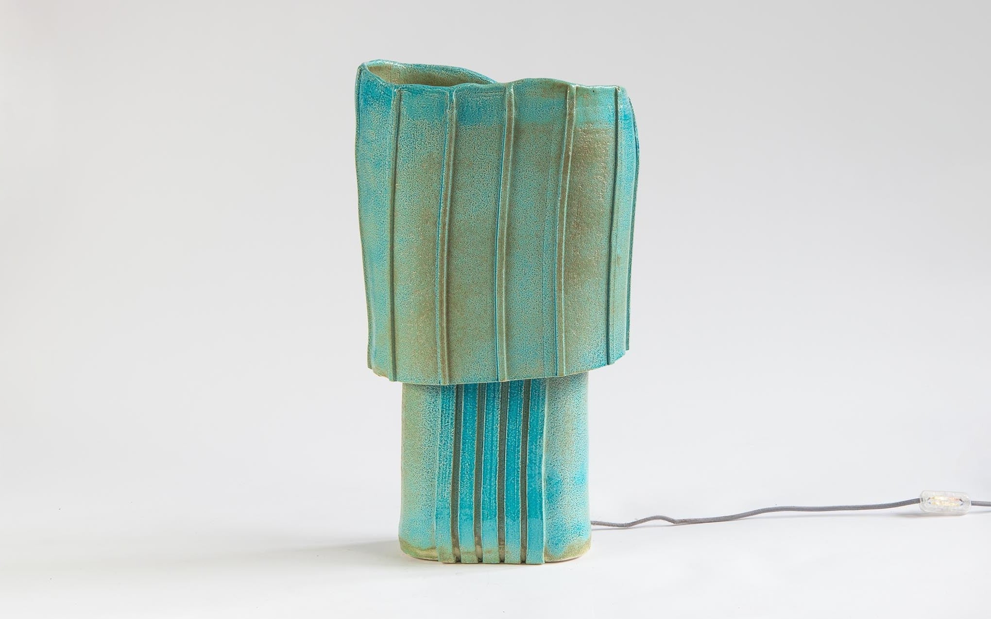 Rib table lamp - deep sea