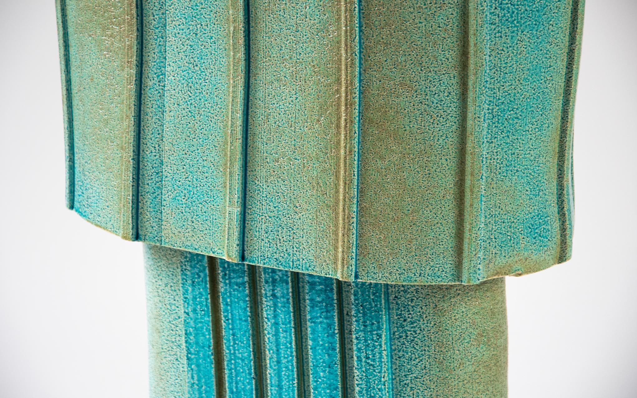 Rib table lamp - deep sea