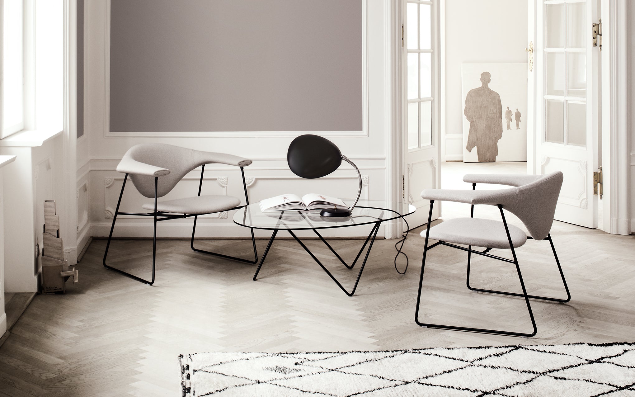 Masculo lounge chair - sledge base