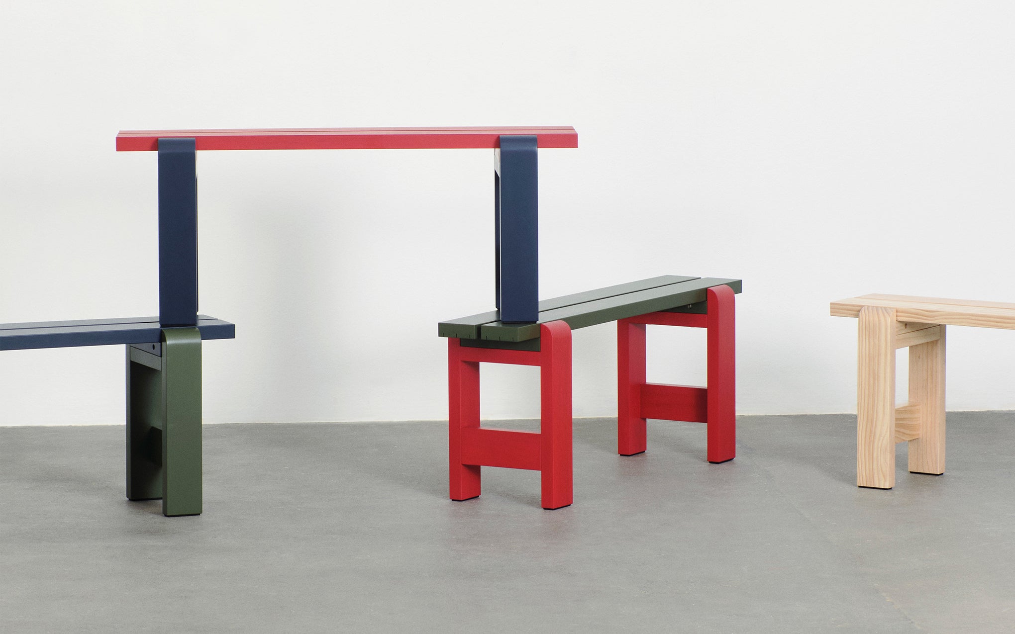 Weekday bench duo by Hannes & Fritz for HAY | SCP