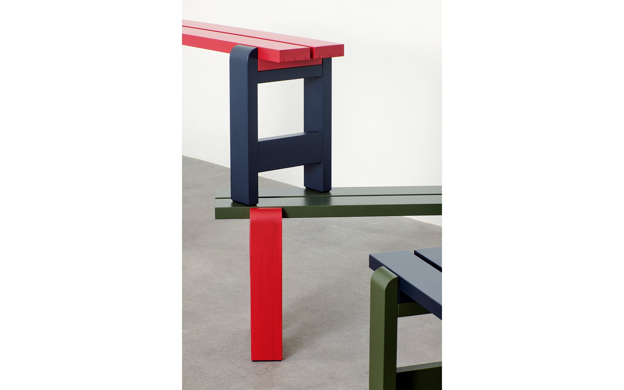 Weekday bench duo by Hannes & Fritz for HAY | SCP
