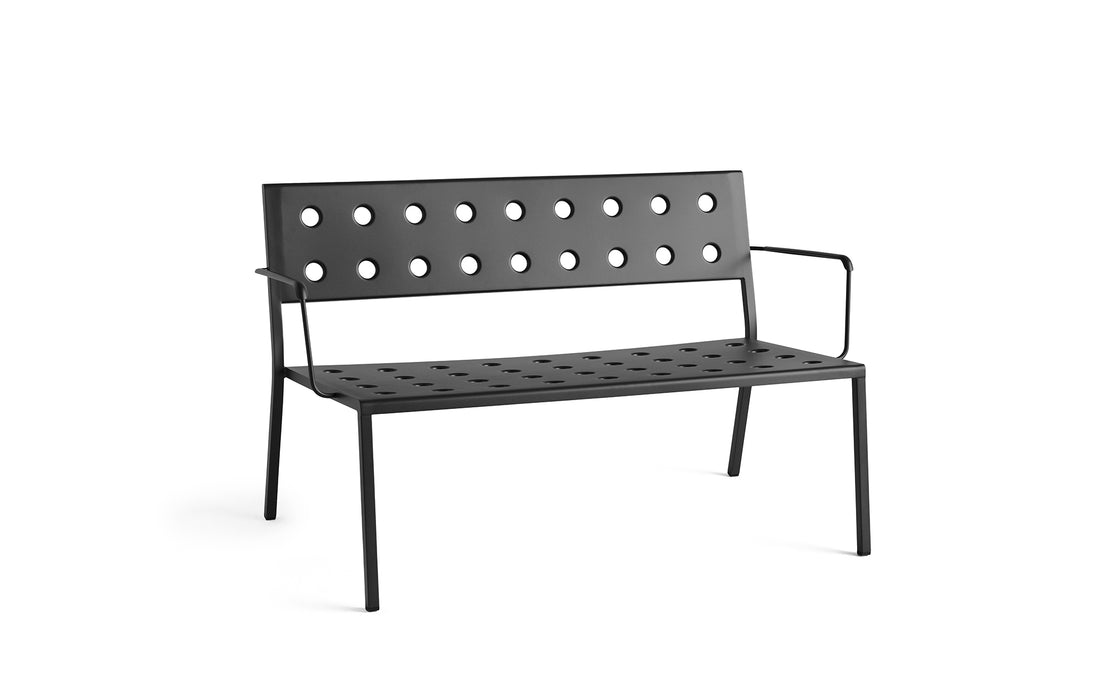 Balcony lounge bench with armrests