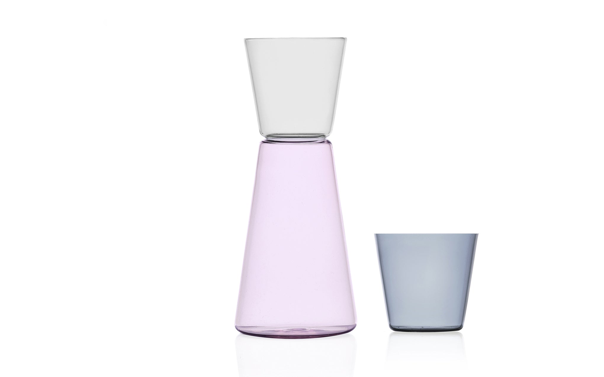 High Rise pitcher - pink and smoke