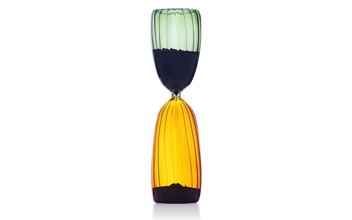 Times hourglass - large - green and amber