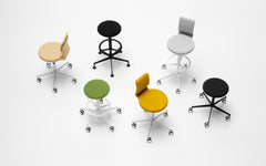 Lab stool with backrest