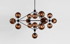Modo chandelier - 4 sided, 15 globe