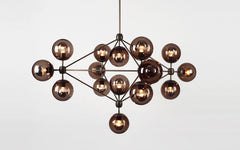 Modo chandelier - 4 sided, 15 globe