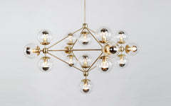 Modo chandelier - 4 sided, 15 globe