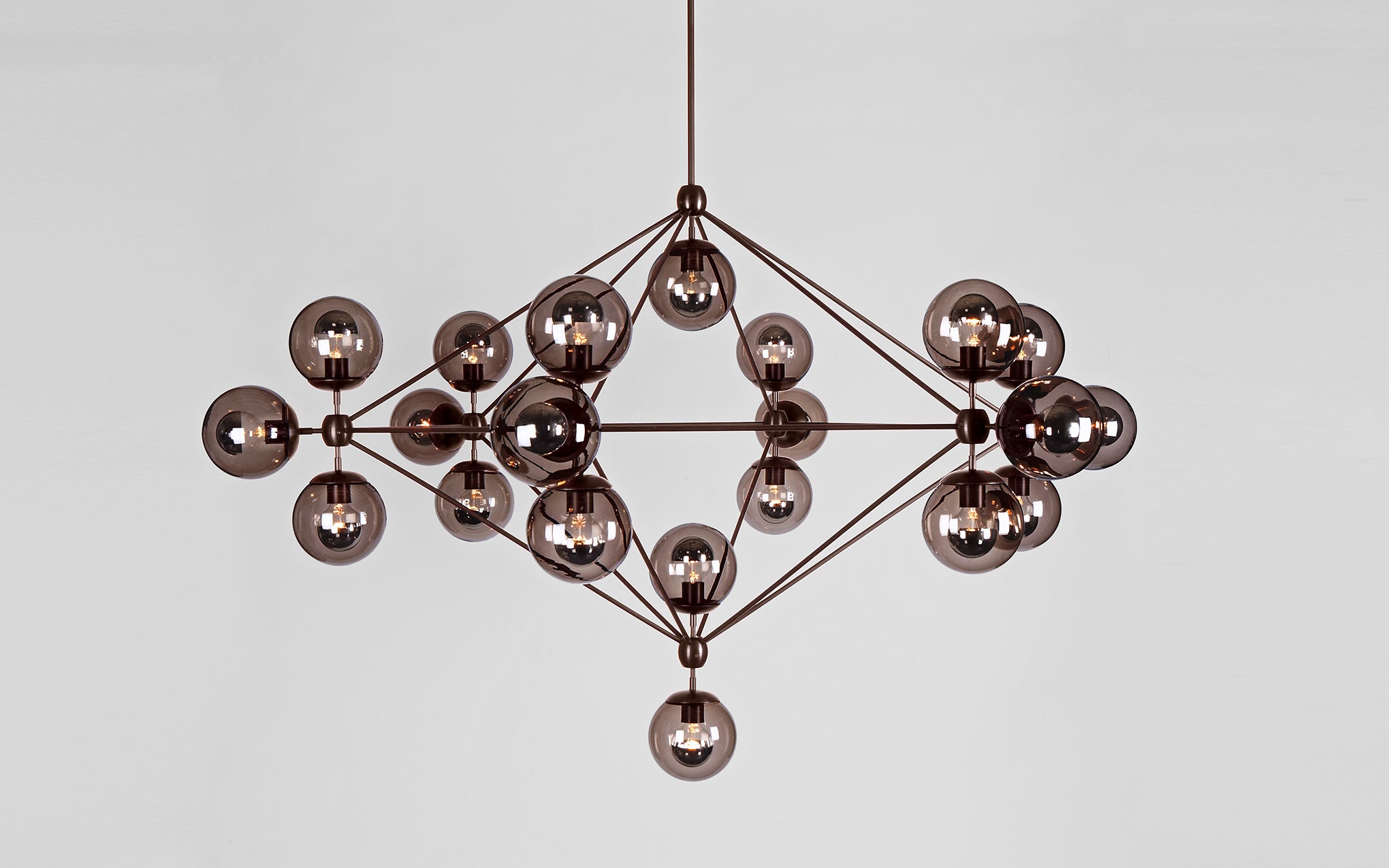 Modo chandelier - 6 sided, 21 globe