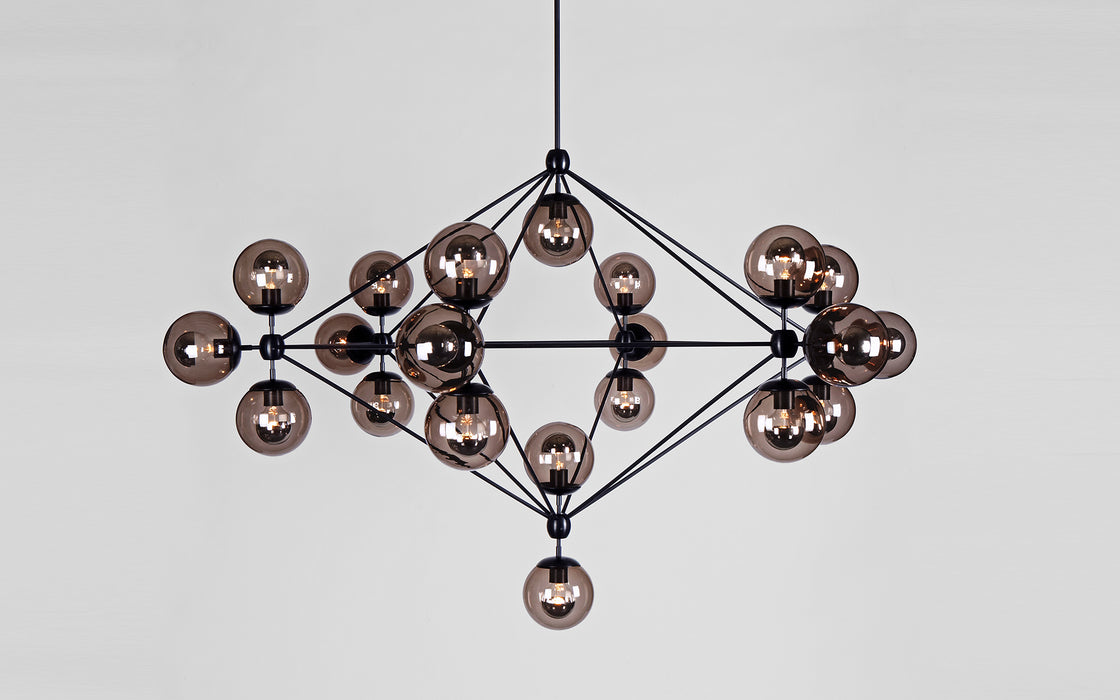 Modo chandelier - 6 sided, 21 globe