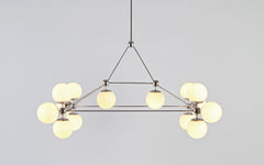 Modo chandelier - rectangular, 14 globes