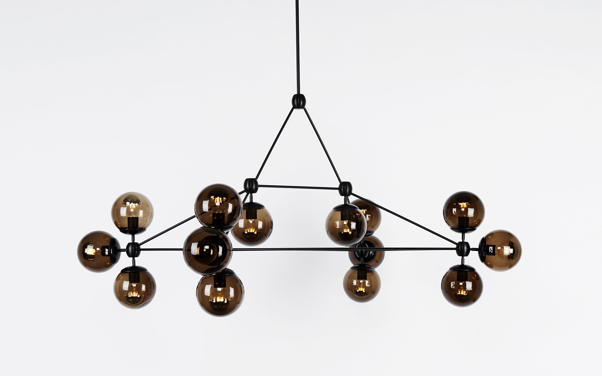 Modo chandelier - rectangular, 14 globes