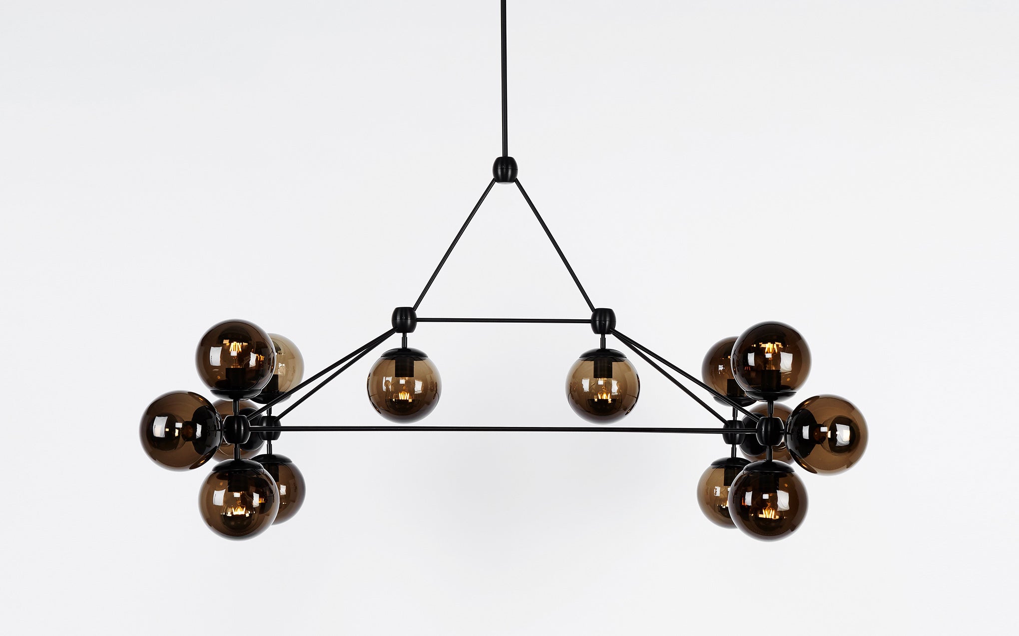 Modo chandelier - rectangular, 14 globes