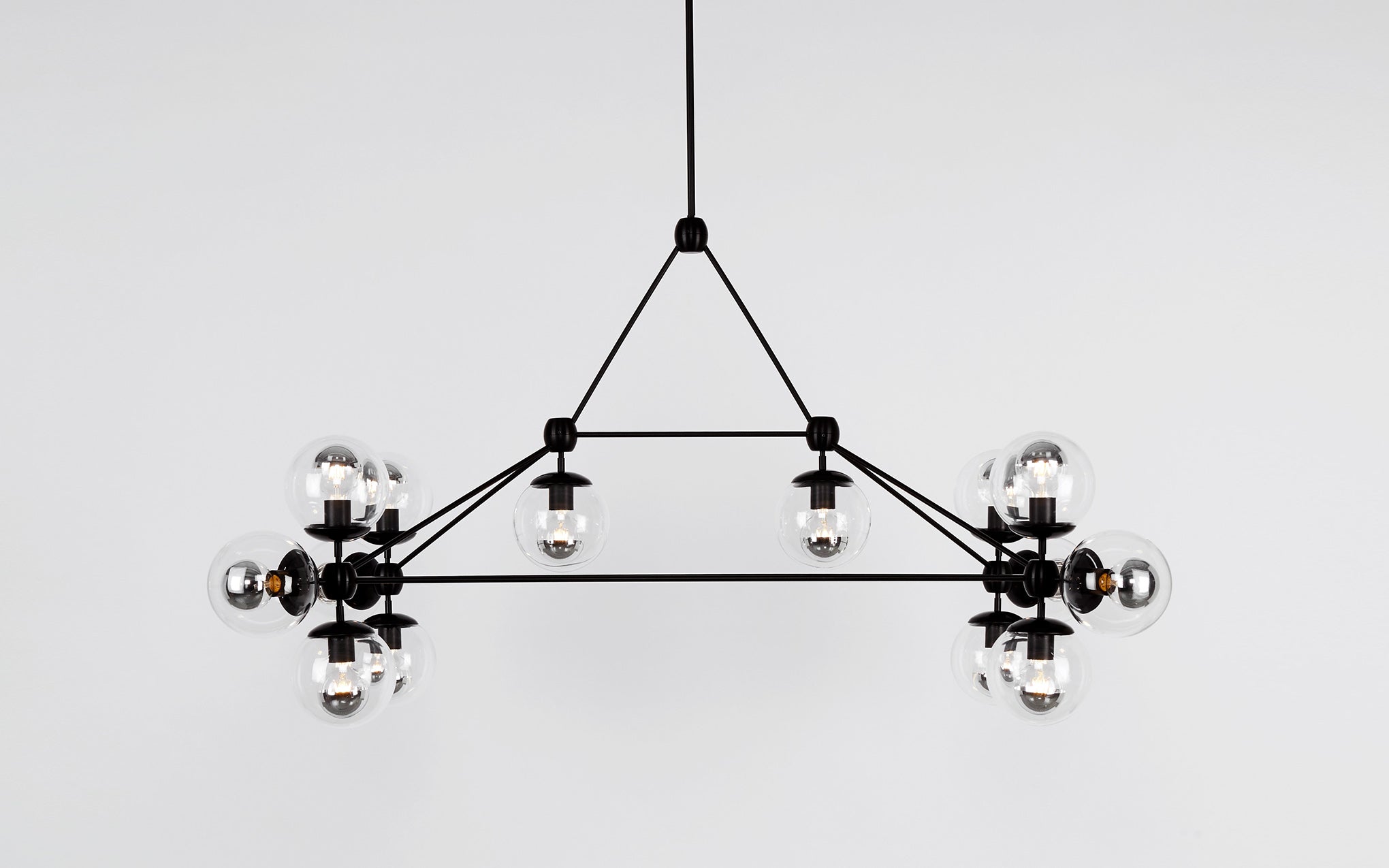 Modo chandelier - rectangular, 14 globes
