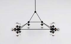 Modo chandelier - rectangular, 14 globes