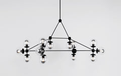 Modo chandelier - rectangular, 14 globes