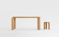 Offset dining table