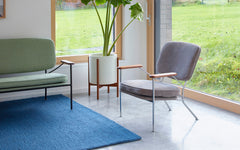 Orlando armchair with walnut arms