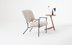 Orlando armchair with walnut arms