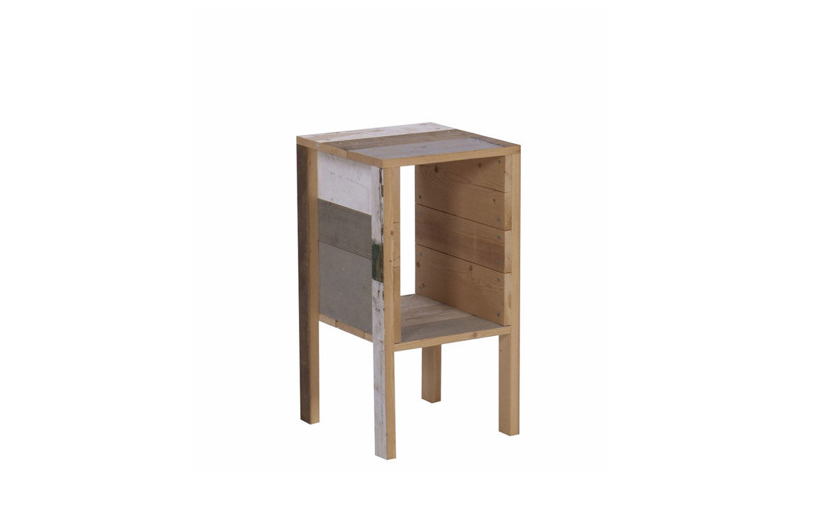 Bedside table in Scrapwood