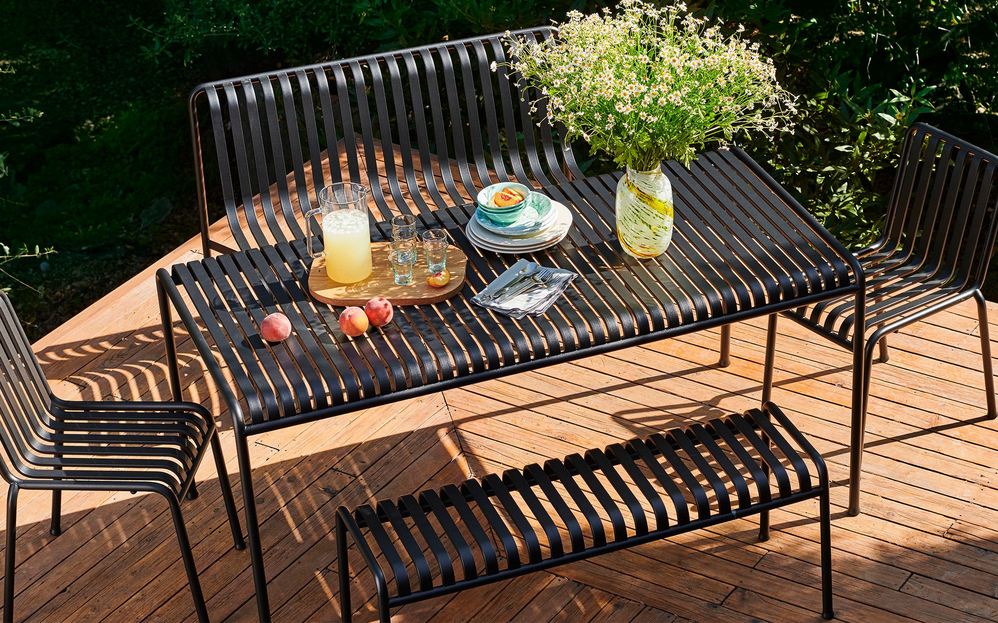 Palissade dining bench - without armrests