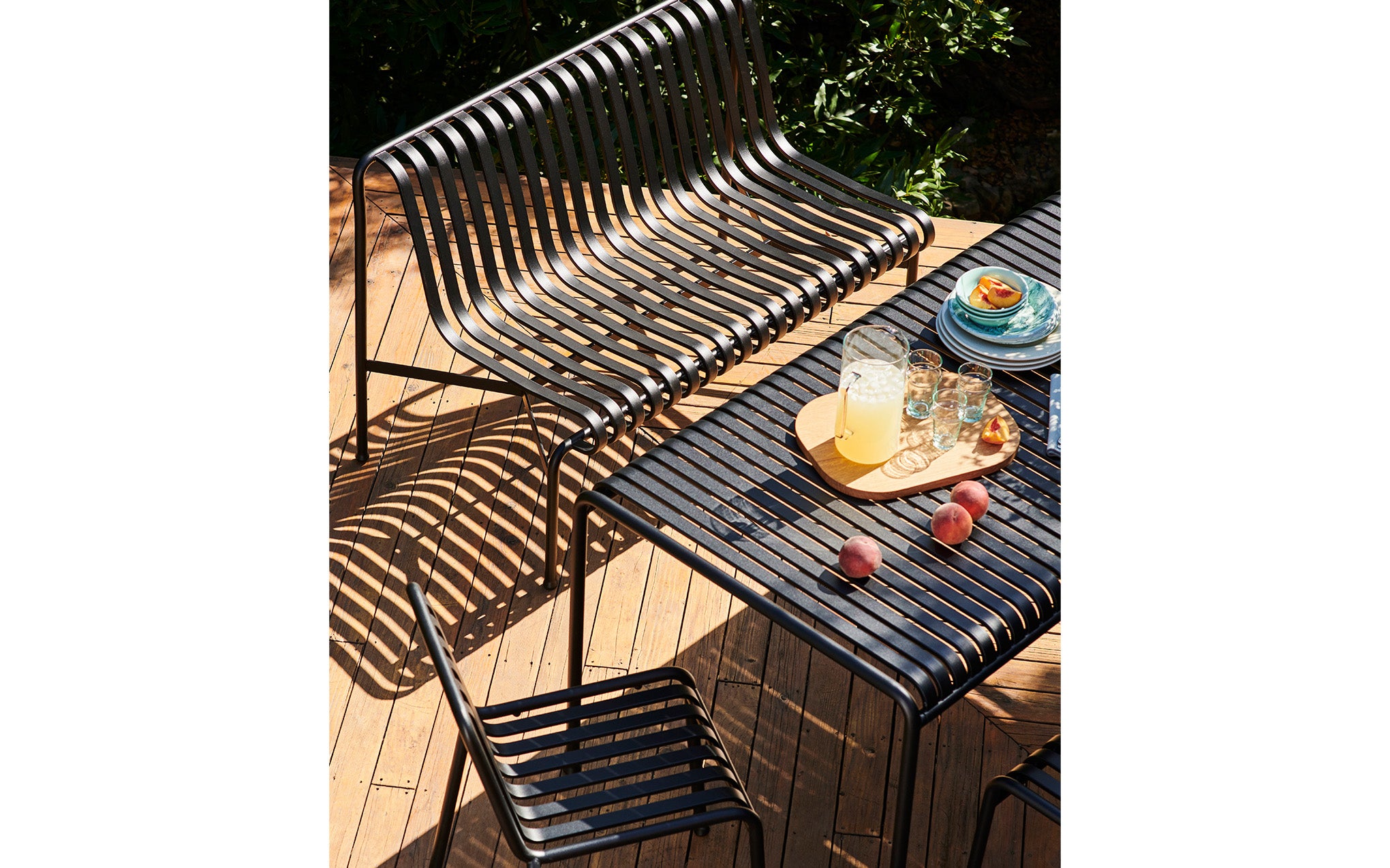 Palissade dining bench - without armrests