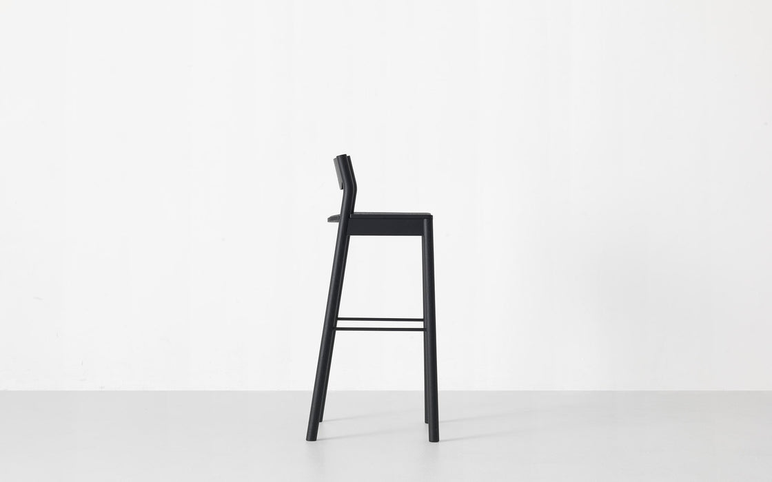 Tangerine stool with back