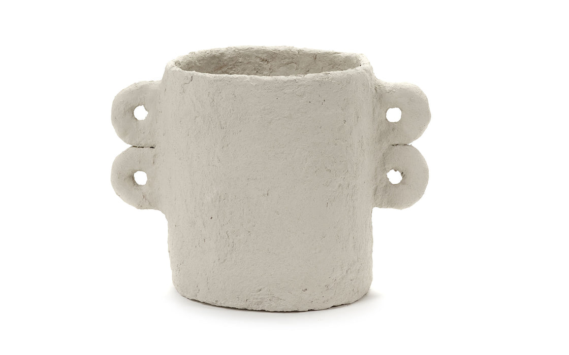 Earth flowerpot with 4 handles