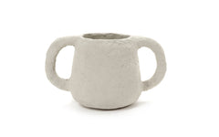 Earth flowerpot with 2 handles