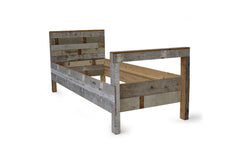 Wooden bed in Scrapwood - single