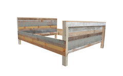 Wooden bed in Scrapwood - double