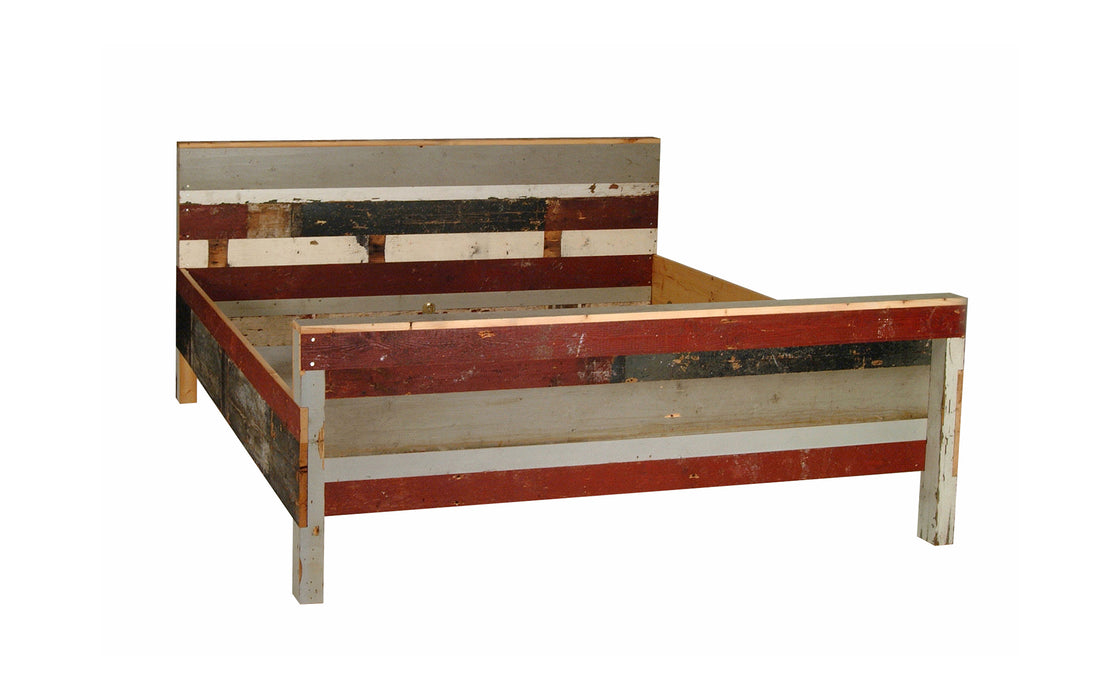 Wooden bed in Scrapwood - double