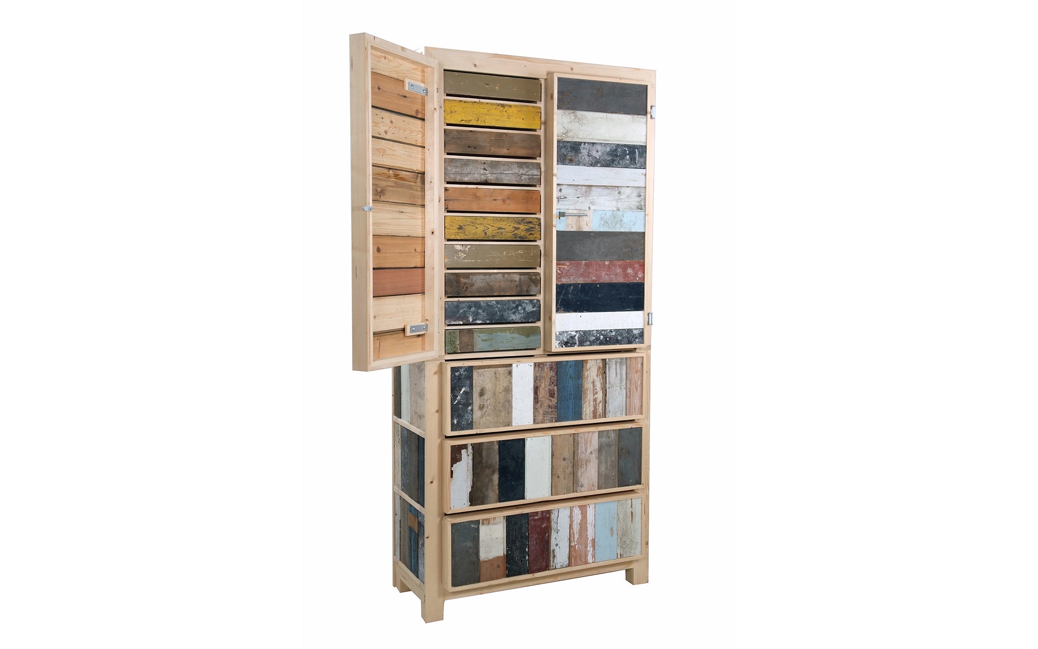 Classic cupboard in Scrapwood - unlacquered