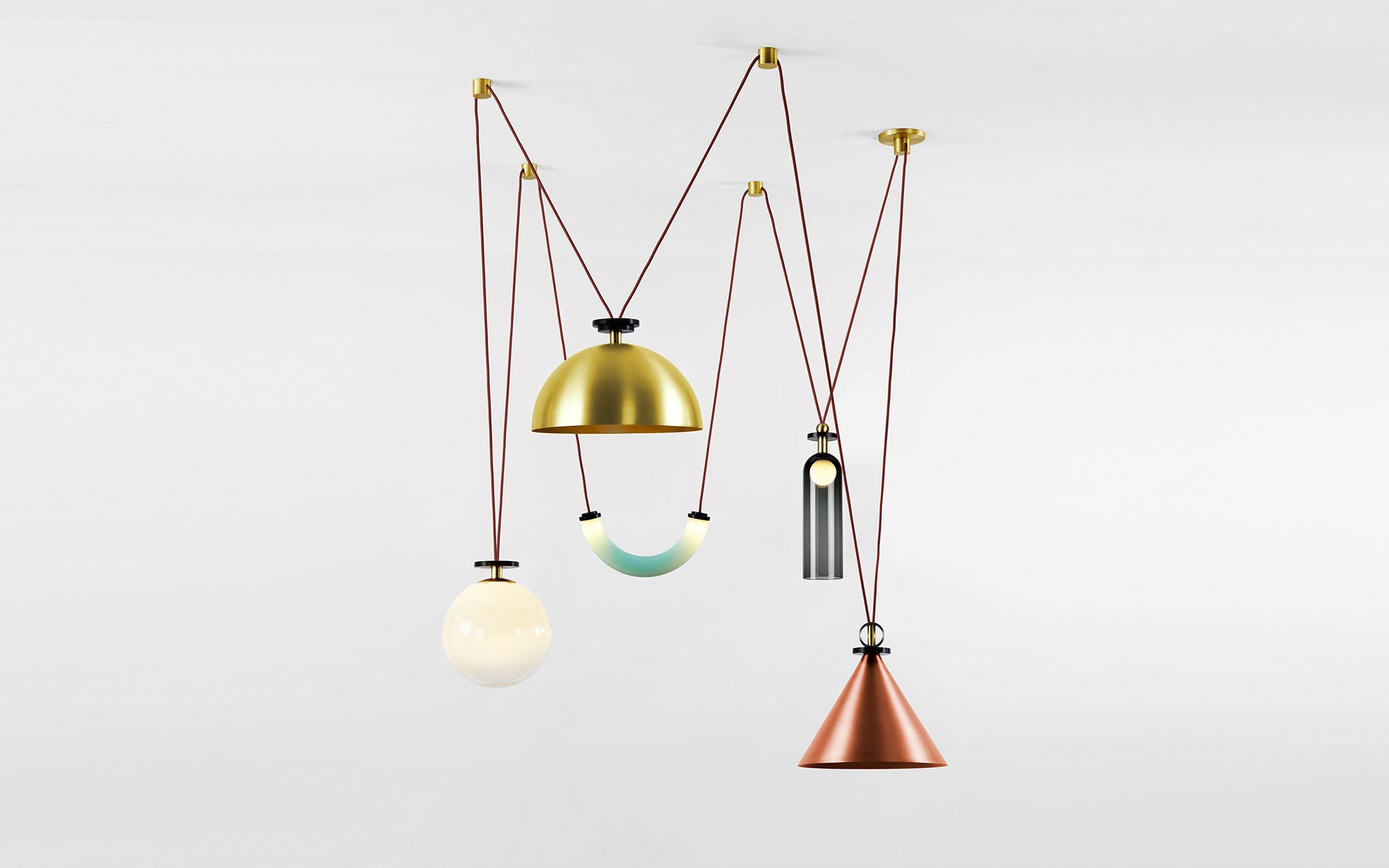 Shape Up 5 piece chandelier