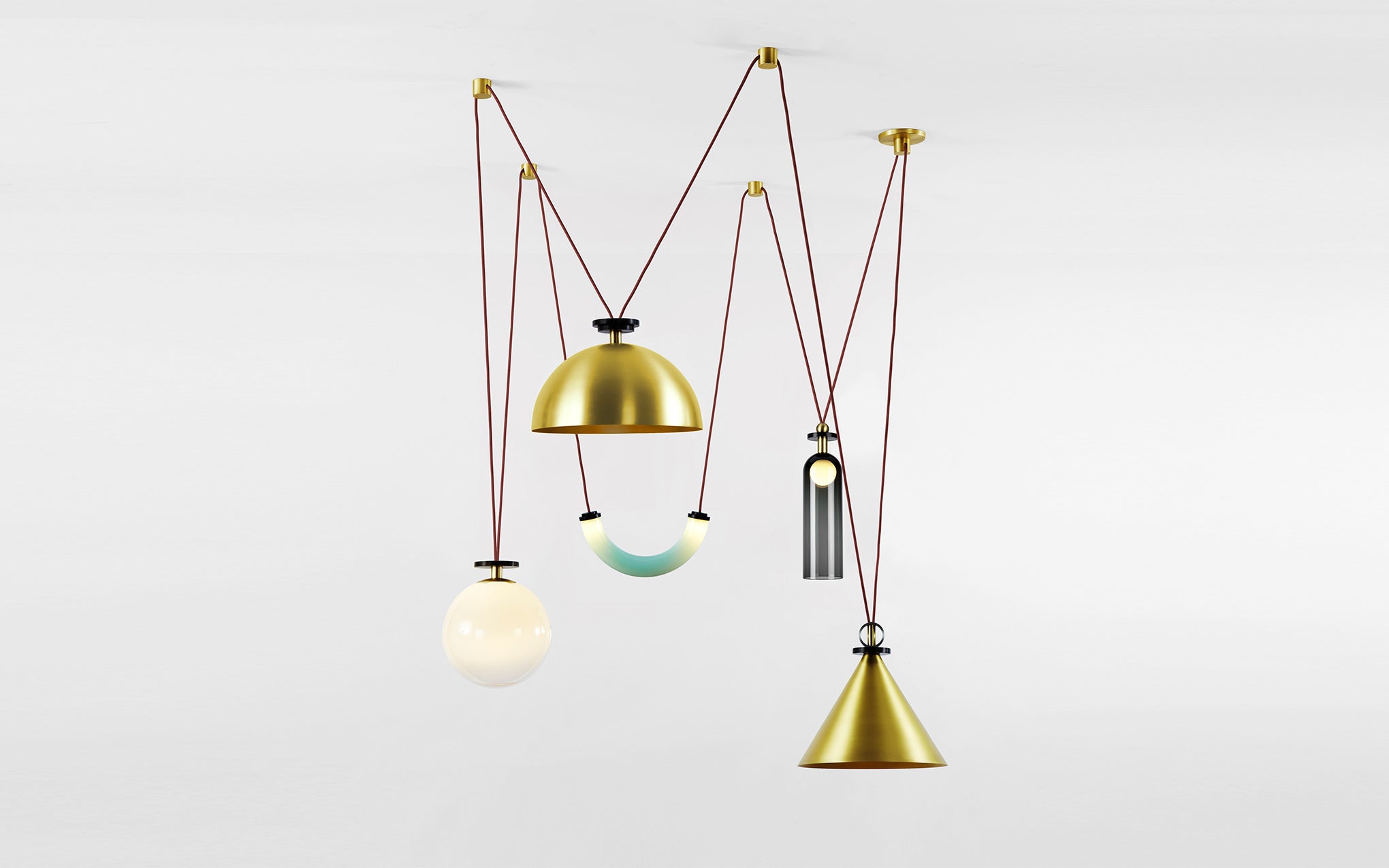 Shape Up 5 piece chandelier