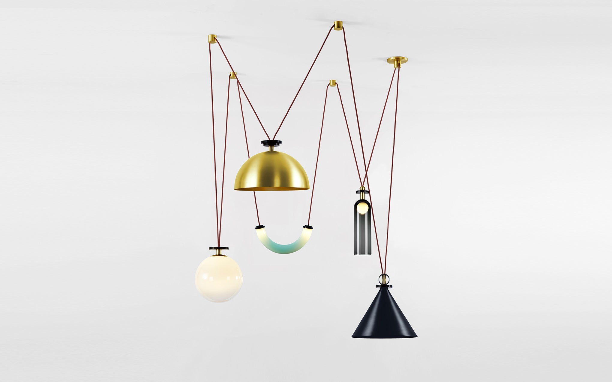 Shape Up 5 piece chandelier