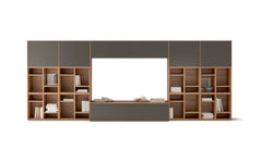 Lauki TV cabinet composition - walnut & graphite