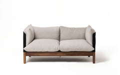 Tepee two seat sofa - walnut