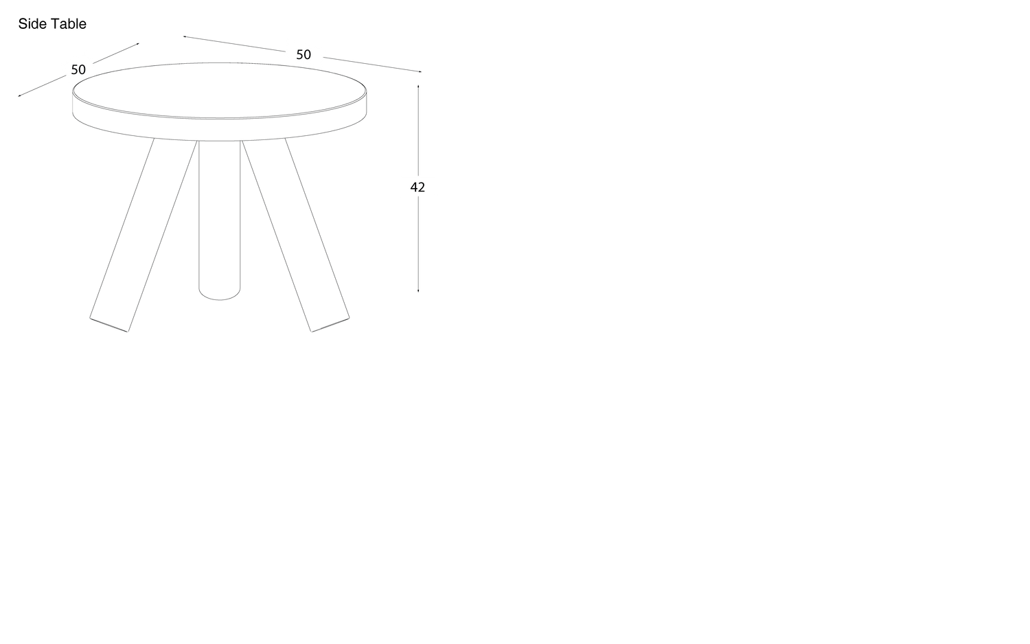 Ex-Display On Edge side table - ash