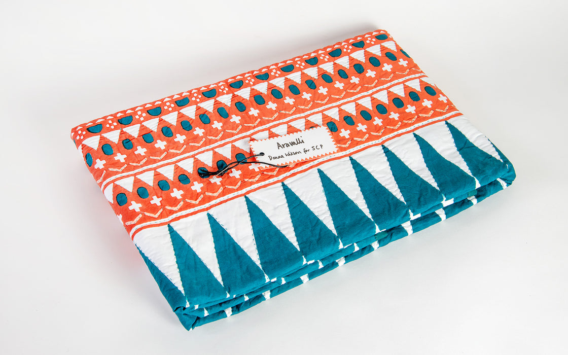 Aravalli Throw - Midnight Blue Diamond