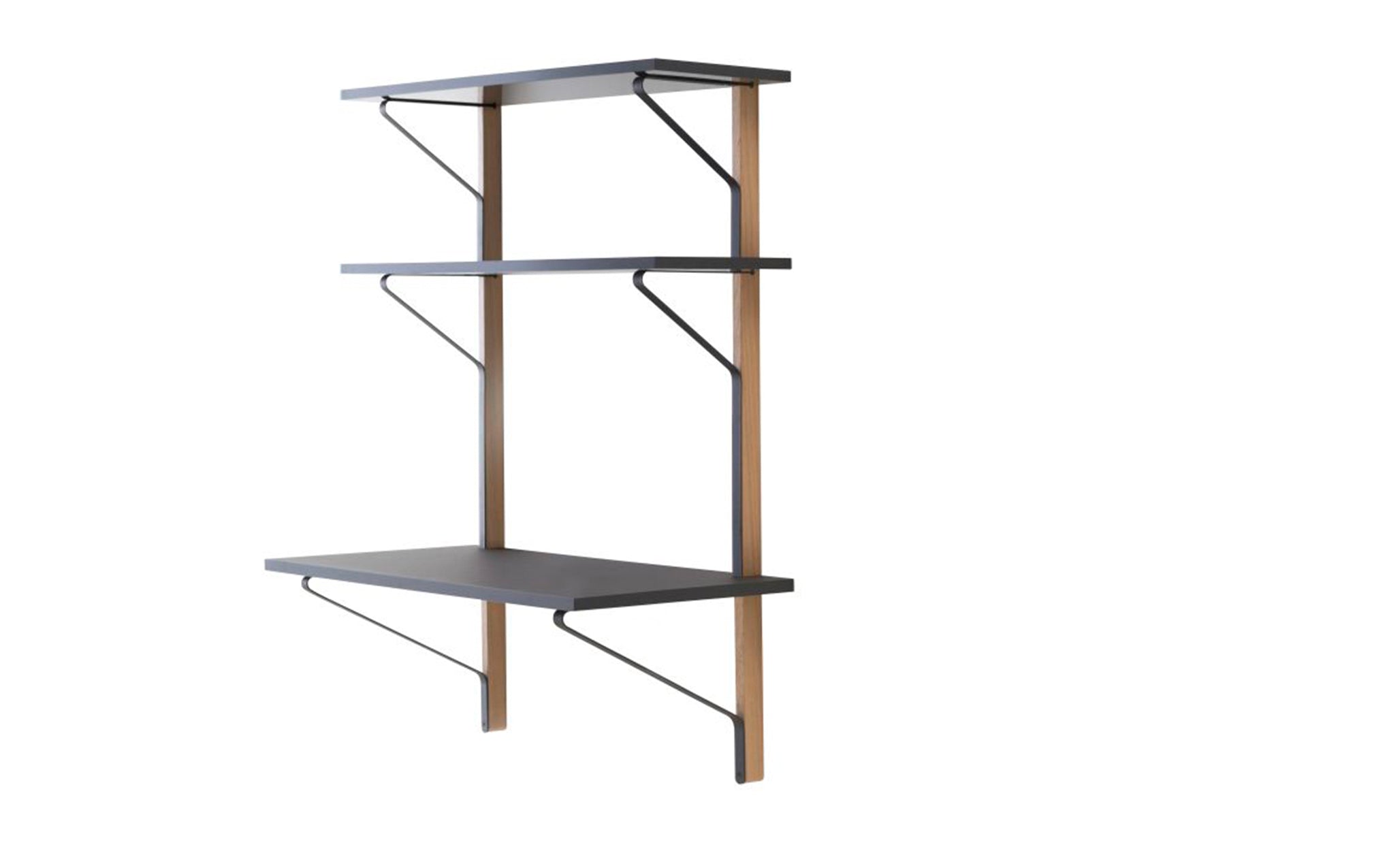 Kaari wall shelf with desk