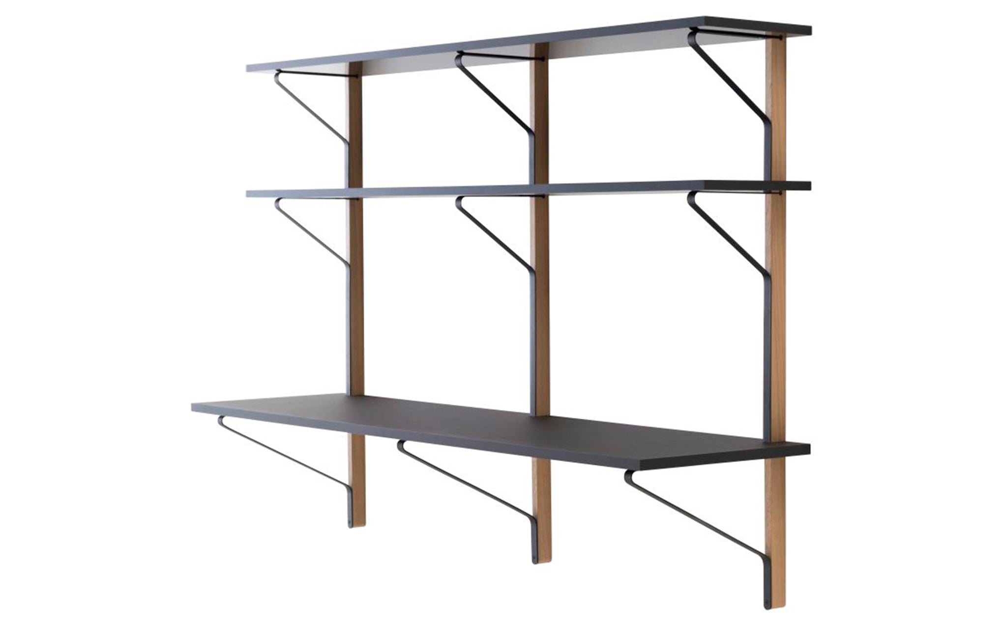 Kaari wall shelf with desk